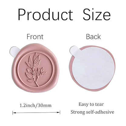 PONATIA 50 Pcs Dusty Rose Wax Seal Stickers - Image 2