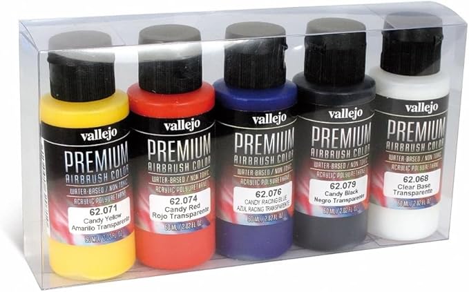 Vallejo - Premium Color Set Candy Colors | Water-Based Multi-Surface Pigments | by Vallejo