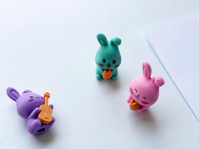 36 Pcs Pencil Eraser Set, 3D Cute Erasers - Image 2