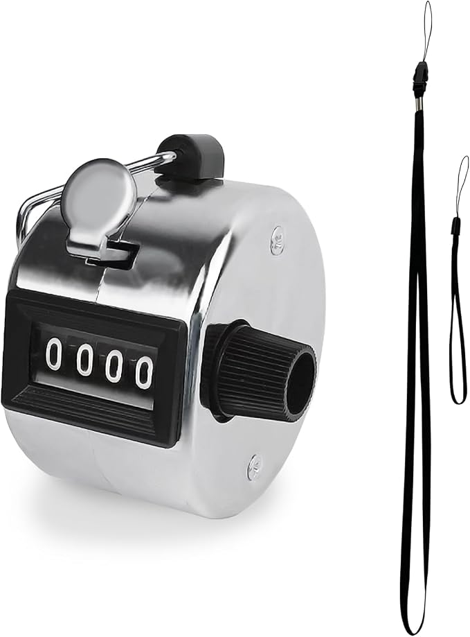 GDMINLO Metal Hand Tally Clicker Counter, 4-Digit Number Count Clicker by GDMINLO