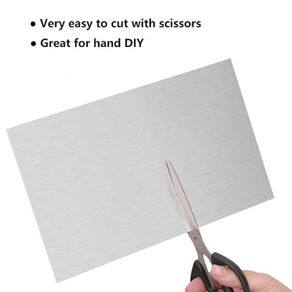 4Pack 5052 H32 Thin Aluminum Sheet Metal 6 x 12 x 0.012 Aluminum Plate Covered - Image 3