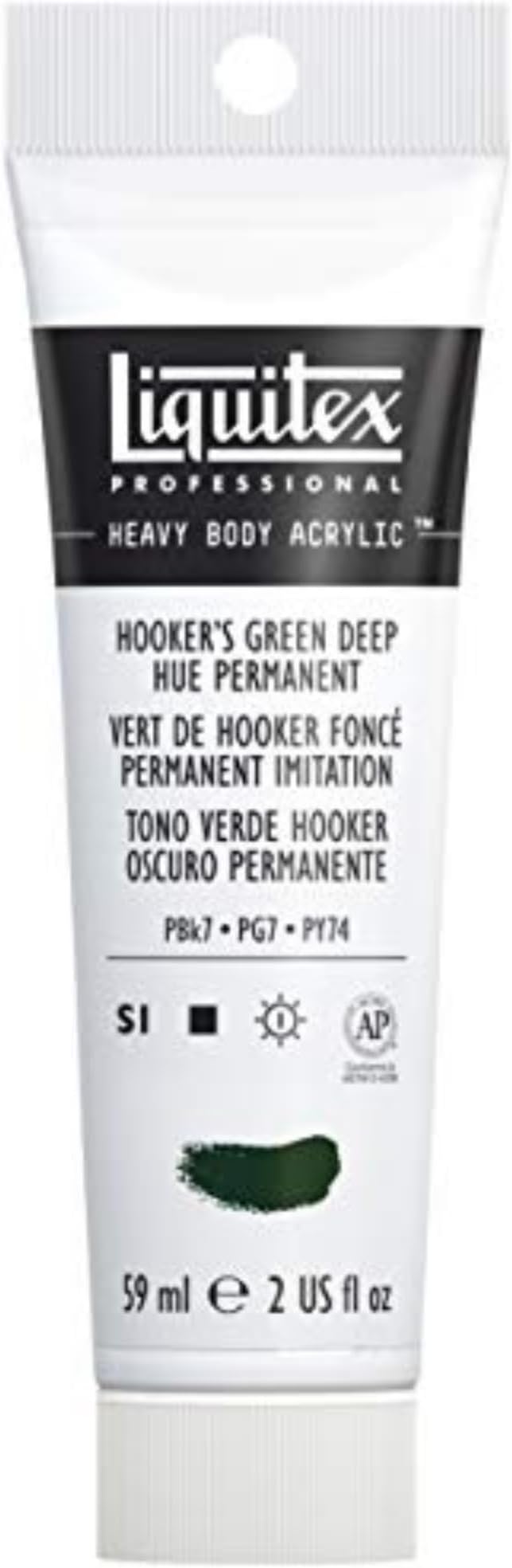Liquitex Professional Heavy Body Acrylic Paint, 2-oz Tube, Hooker’s Green Deep by Liquitex