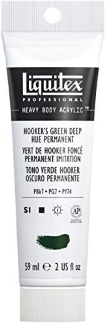 Liquitex Professional Heavy Body Acrylic Paint, 2-oz Tube, Hooker’s Green Deep by Liquitex