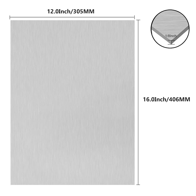 6061 T651 Aluminum Sheet Metal 12 x 16 x 1/8 Inch Flat Plain Aluminum Plate - Image 2