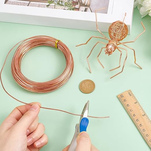 BENECREAT 32.81 Feet Solid Copper Wire, 14 Gauge Round Soft Pure Wire - Image 3