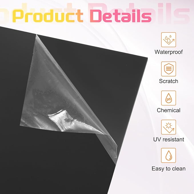 uxcell 2Pcs Acrylic Sheets 12x8 Inch Acrylic Panel 1/8 Inch-3mm Plastic Board - Image 3