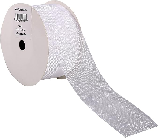 ITIsparkle 11/2" Inch Organza Ribbon 25 Yards-Roll Set by Joycrosso
