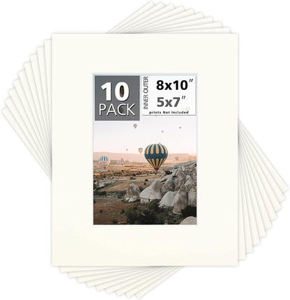 Mat Board Center, 8x10 for 5x7 Ivory Turret Color Mats by MatBoardCenter