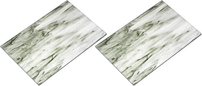 MECCANIXITY 2 Pcs Stained Glass Sheet Mosaic Tile 7.9 Inch x 5.9 Inch Dark Gray by MECCANIXITY