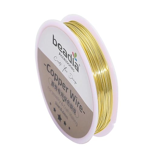 Gold Copper Wire 0.6mm Bead Cord by Beadia