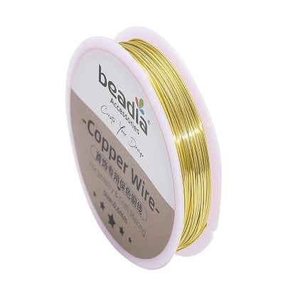 Gold Copper Wire 0.6mm Bead Cord by Beadia