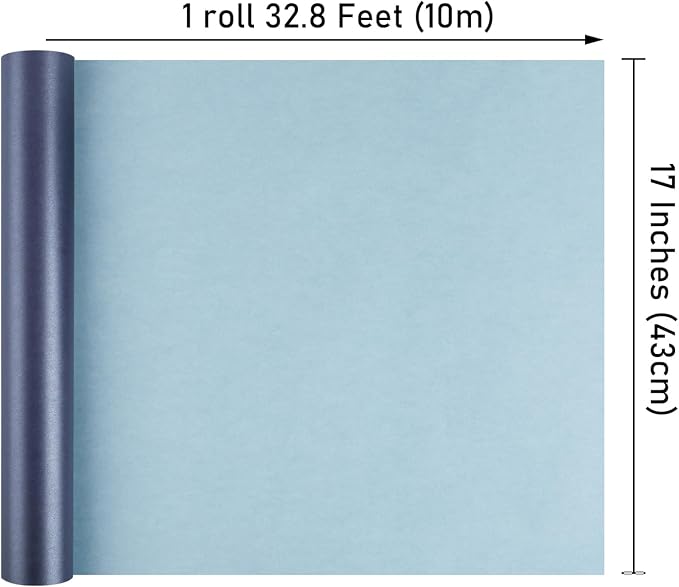 NESCCI Dark Blue Matte Wrapping Paper, Solid Color Pearly-Lustre Paper-3 Roll - Image 2