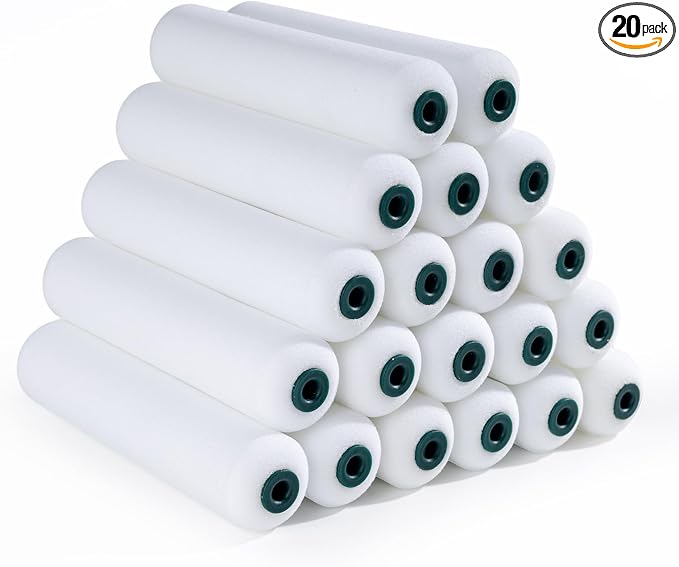 Foam Paint Roller, 20 Pack, 6 Inch Mini Paint Roller Covers, High Density Foam by CoatProTwools