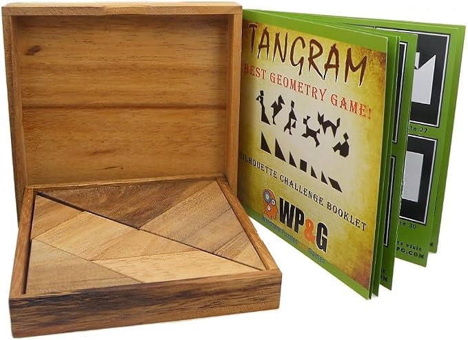 Tangram Wooden Puzzle Geometry Game, by WinsharePuzzlesandGames
