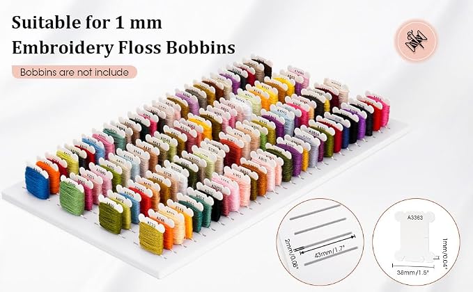 2 Pack PVC Foam Board Inserts for Drawer, Embroidery Floss Storage - Image 3