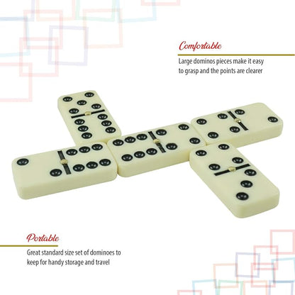 ERLLE - Dominoes Set, Premium Classic 28-Piece Double Six Domino Set - Image 5
