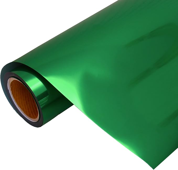 10 Yard x 20" Wide Roll Threadart Metallic Foil Green Heat Transfer Vinyl Film by ThreadArt