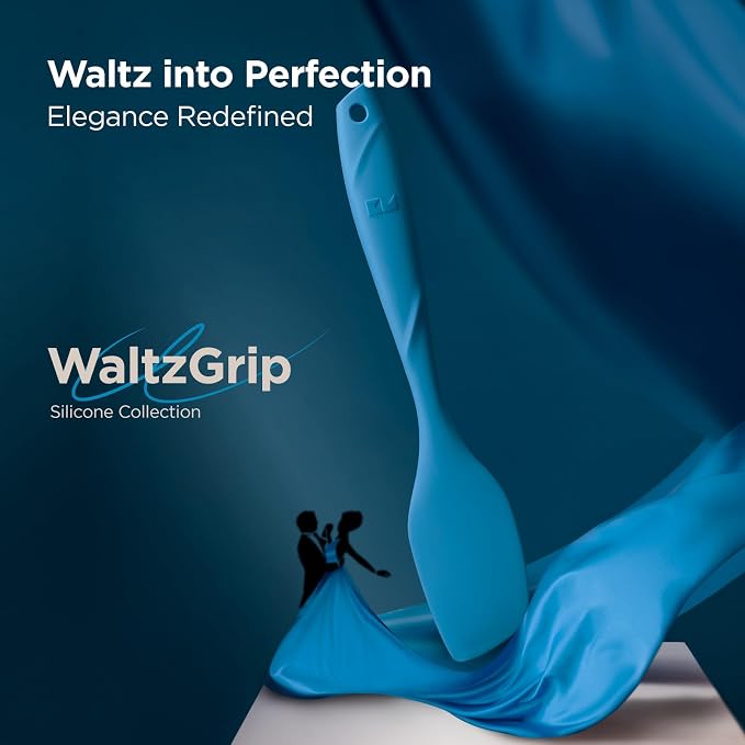Kitchen Mama WaltzGrip Platinum Silicone Scraping Spatula: Heat Resistant - Image 2