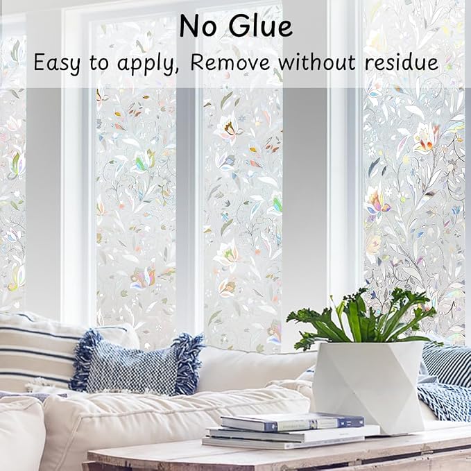 NINETREX Window Privacy Film, 3D Stained Glass Window Film, Decorative Window - Image 5