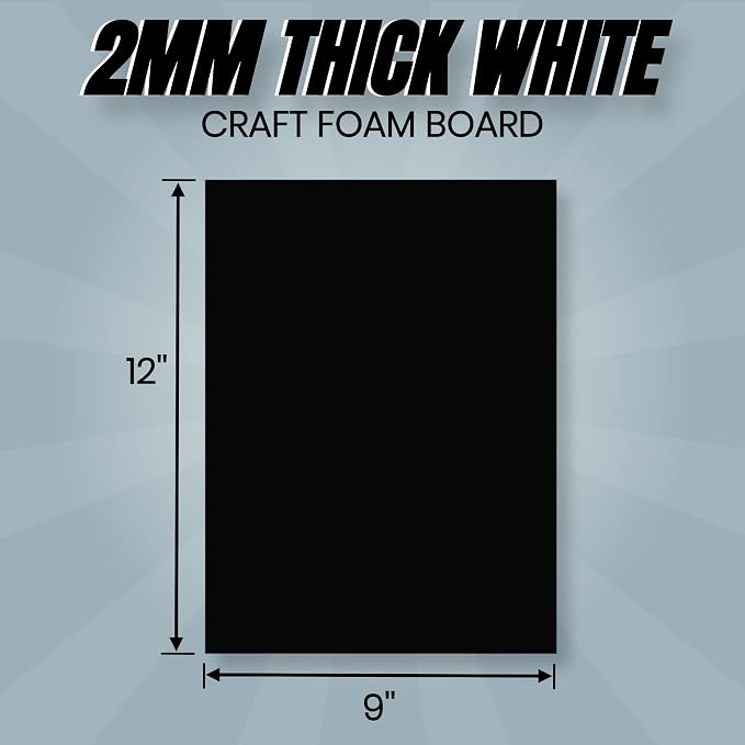 24 Ct Sheets Black EVA Cosplay Foam in 9” x 12’’ Sheets; High Density Thick - Image 3