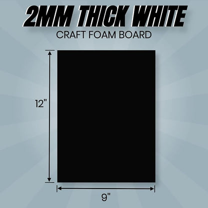 24 Ct Sheets Black EVA Cosplay Foam in 9” x 12’’ Sheets; High Density Thick - Image 3
