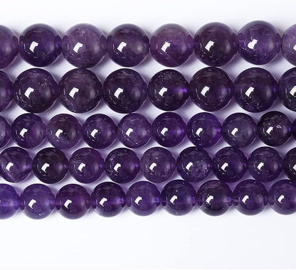 90PCS 8mm Natural Amethyst AAAAA Purple Crystal Quartz Beads Gemstones Round by NaturalStoneBeads