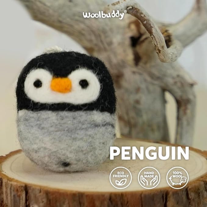 Woolbuddy Needle Felting Kit for Beginners Adults, Penguin Sea Animal Project - Image 4