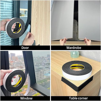 2 Pack EVA Single-Sided Adhesive Black Foam Tape, 1.2inx9.84FT Single-Sided - Image 6