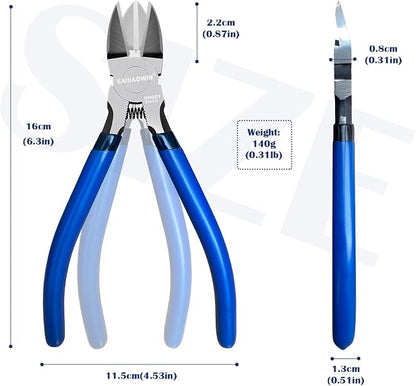 Wire Cutters 2 Pack KAIHAOWIN 6 Inch Wire Cutters Set Spring Loaded Wire Snips - Image 2