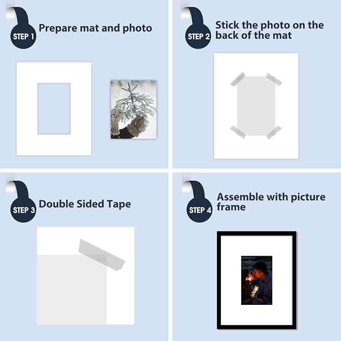 Mat Board Center, 8x10 for 4x6 White Photo Picture Mats - Image 6