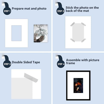 Mat Board Center, 8x10 for 4x6 White Photo Picture Mats - Image 6