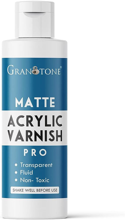 GRANOTONE Acrylic Artist's Varnish | Matte Finish | Non-Yellowing | Non-Toxic | by GRANOTONE