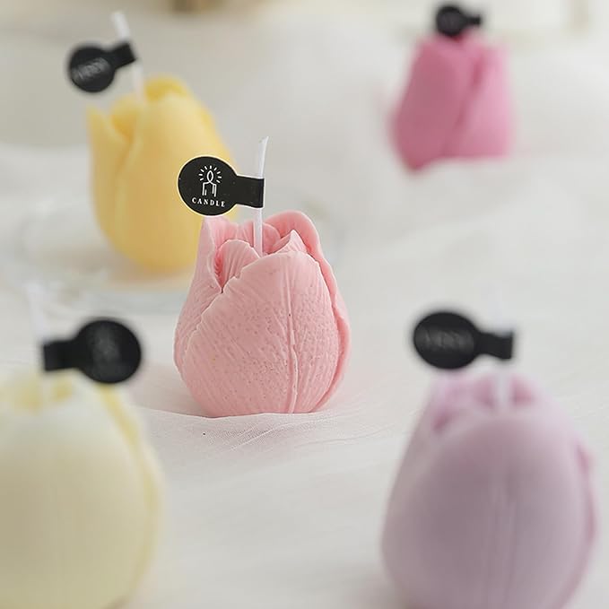 2Pcs Tulip Silicone Candle Flower Wax Mold Silicone - Image 7