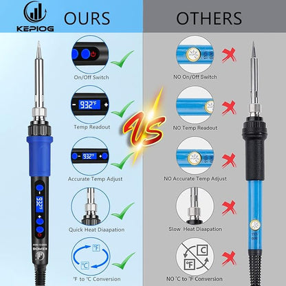 Soldering Iron Kit, 100W High-Power LCD Digital Soldering Iron, Circuit Board - Image 6