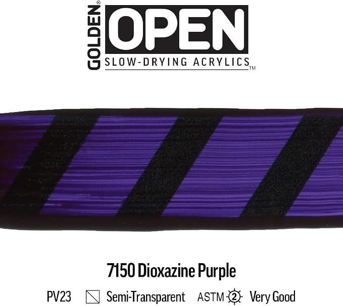 OPEN Slow-Drying Acrylics by GOLDEN, Dioxazine Purple, 5 fl oz. tube, - Image 6