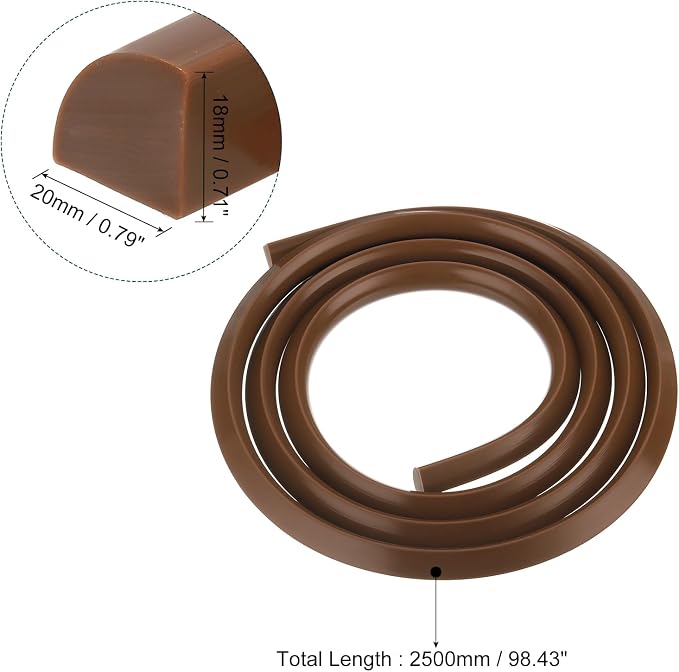 uxcell Flexible Molding Trim, 98 Inch Flexible Quarter Round Molding Silicone - Image 2