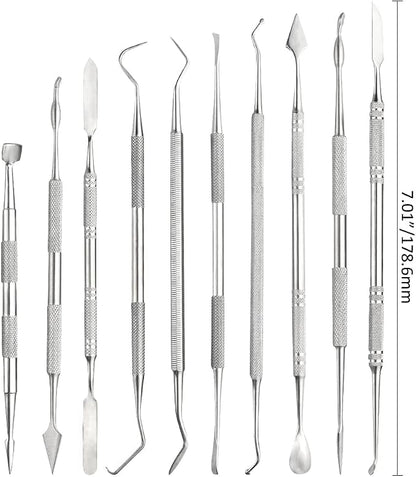 TOVOT 10PCS Stainless Steel Clay Sculpting Tools Metal Sculpting Tools - Image 2