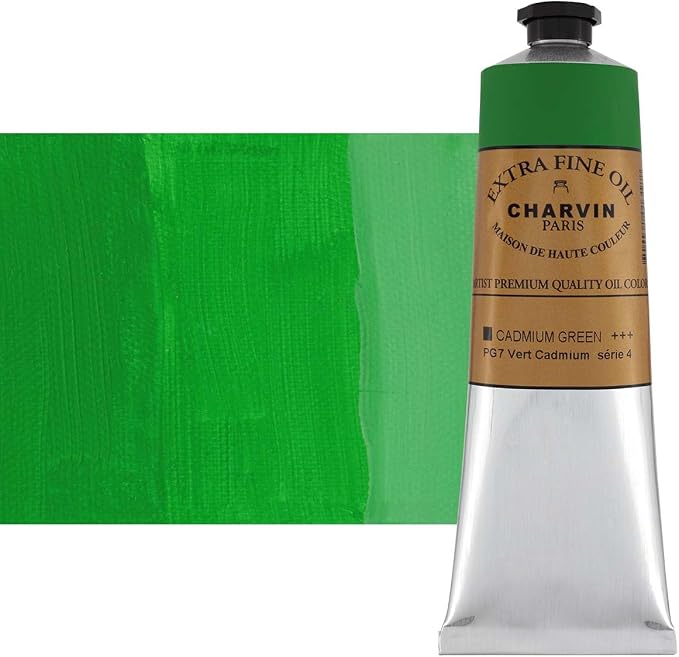 Charvin Extra Fine Oil Paint, Cadmium Green 150 ml by Unknown