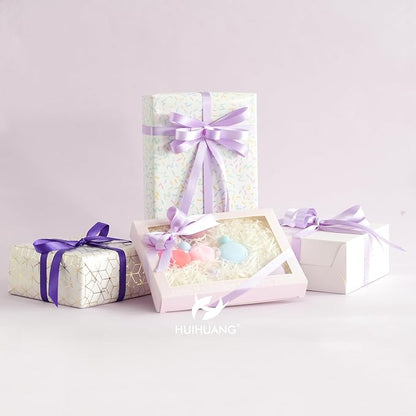 HUIHUANG Lavender Satin Ribbon 1/2 inch X 50 Yards Continuous, DIY Crafts - Image 5