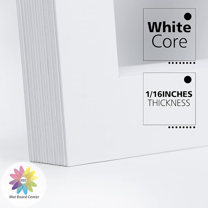 Mat Board Center, 11x14 for 8x10 Off White Color Mats - Image 8