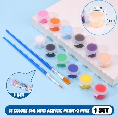 20 Pack Mini Acrylic Paint Set, 12 Colors Washable Paint Strips - Image 5