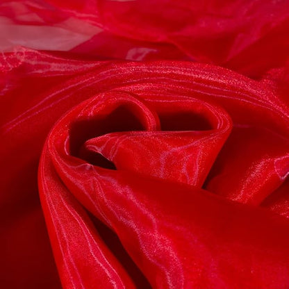 Fynite Red Organza Fabric by The Yard | 10 Yard Long | 44" Wide | Bridal Soft by FYNITE