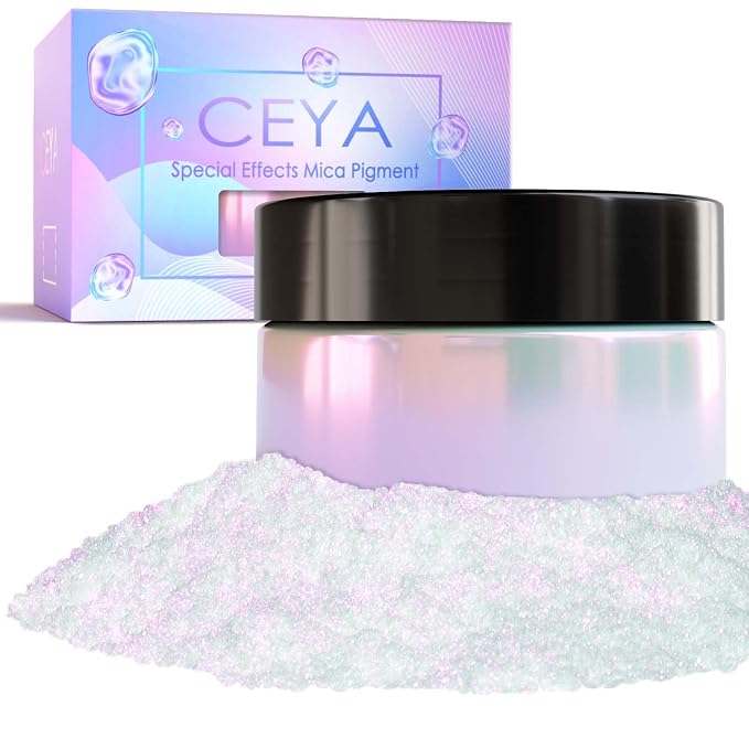 Ceya Interference Mica Powder, 1.8oz/ 50g Ghost Purple Chrome Nail Powder by CEYA