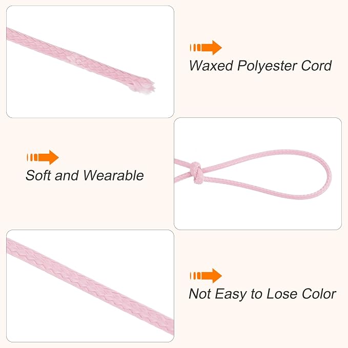 MECCANIXITY Waxed Cord 2.5mm Waxed Polyester Cord 87 Yard Wax String - Image 3