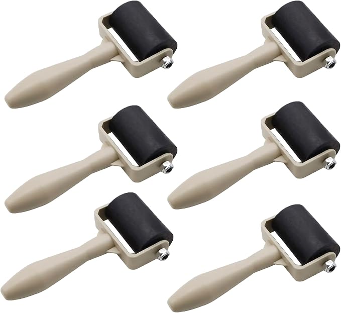 HRJZF 6 Pack Rubber Brayer Roller by HRJZF