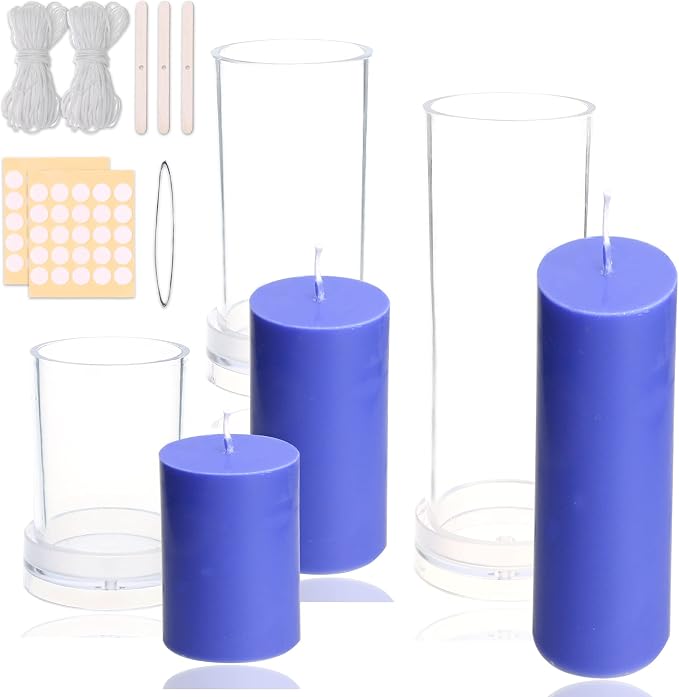 MILIVIXAY 3PCS Pillar Candle Molds by MILIVIXAY