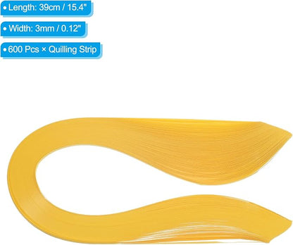PATIKIL 600pcs Quilling Strips Paper 1/8" 39cm Origami Paper Quilling Strip - Image 2