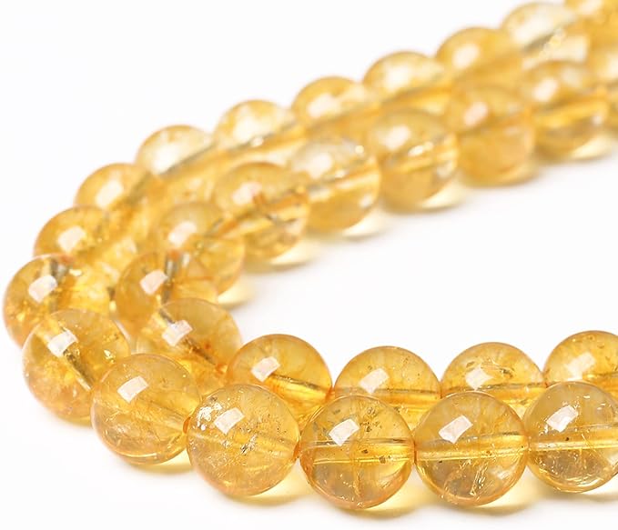 90Pcs 8mm Natural Citrine Beads - Image 3