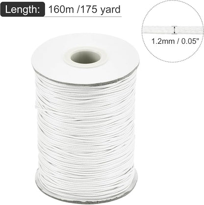 MECCANIXITY Waxed Cord 1.2mm Waxed Polyester Cord 175 Yard Wax String - Image 2
