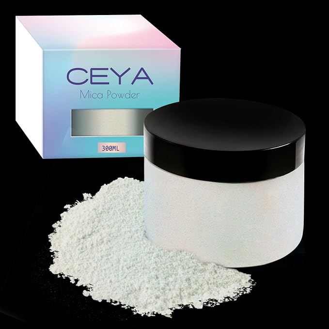 Ceya Mica Powder, 5.3oz/ 150g Shimmer Ghost Blue Pearlescent Effect Colorant by CEYA